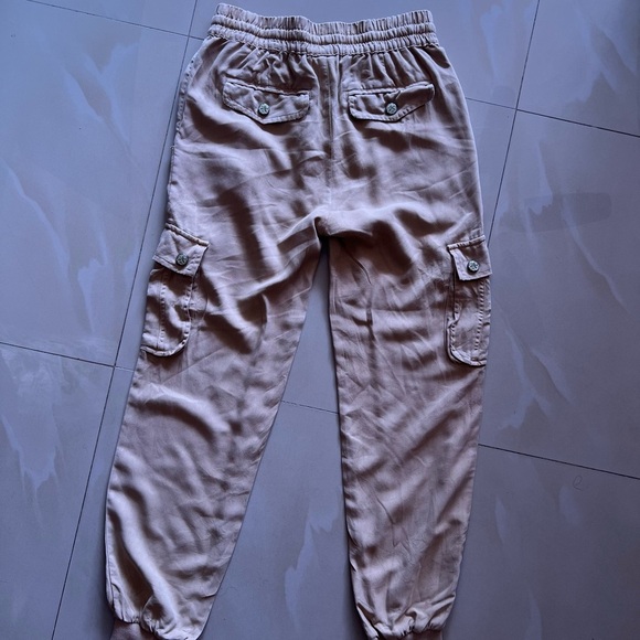 DA-NANG Cargo Pants 100% Silk Full Length Vintage Pockets Elastic Waist/ankle XS - Picture 9 of 16